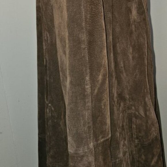 JACQUELINE FERRAR Brown Suede Shawl Collar Draped Jacket Ladies MEDIUM - Picture 5 of 6